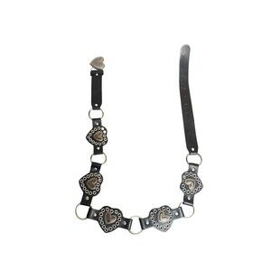 Y2k Women’s Black Heart Link Belt 42”